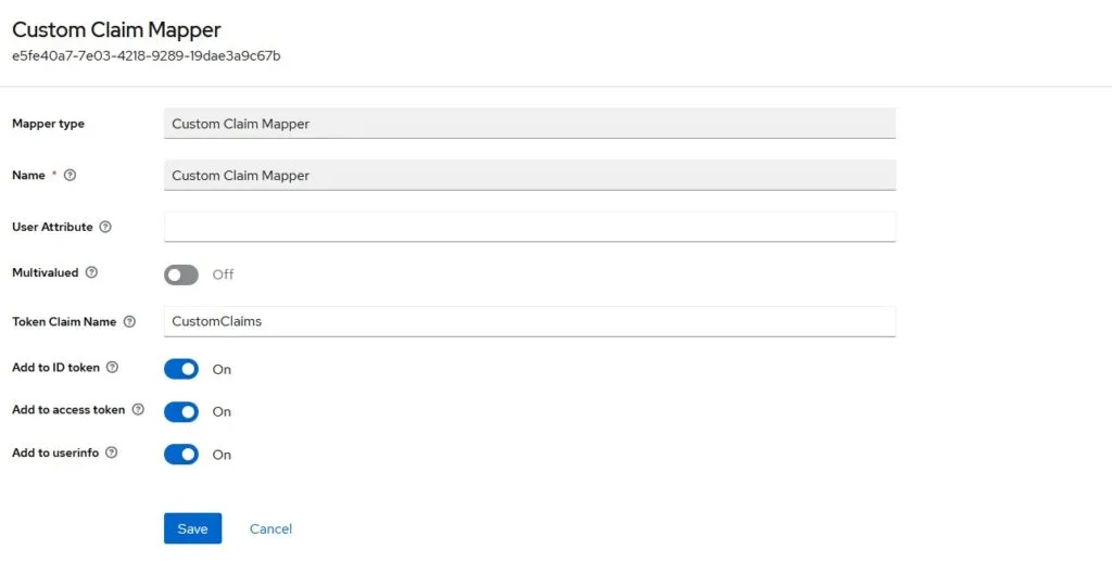 Keycloak Claim Mapper