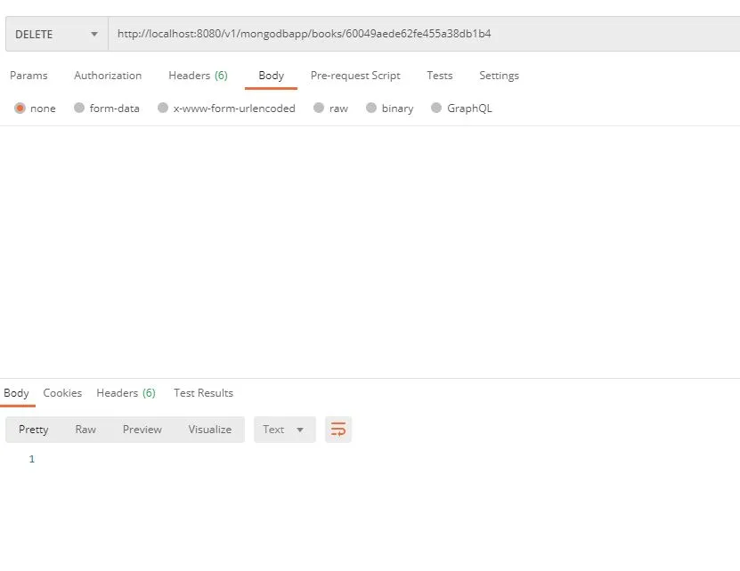 Spring Boot CRUD MongoDB - Delete API