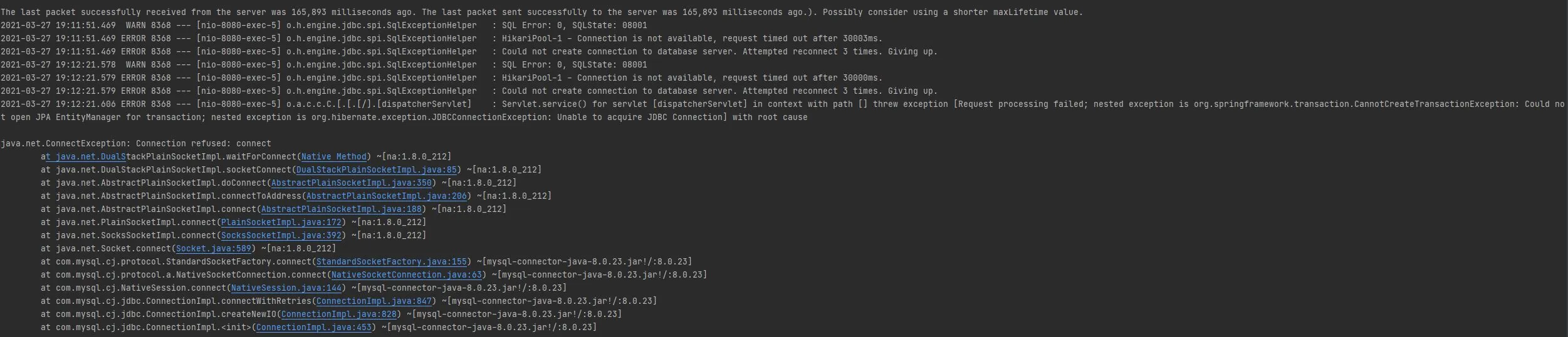 Spring Retry - JDBC Exception