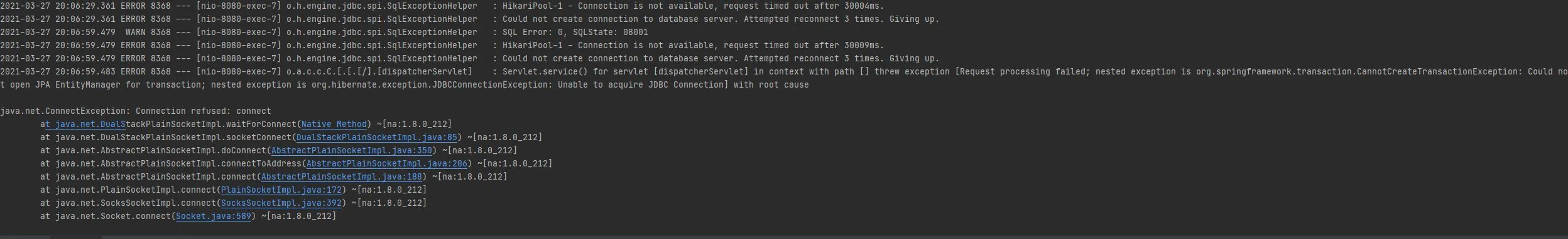 Retry Template - JDBC Exception