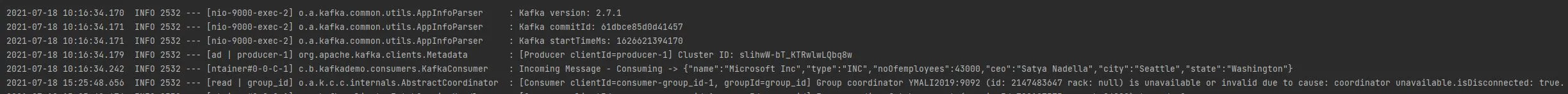 Apache Kafka with Spring Boot - Consumer Message