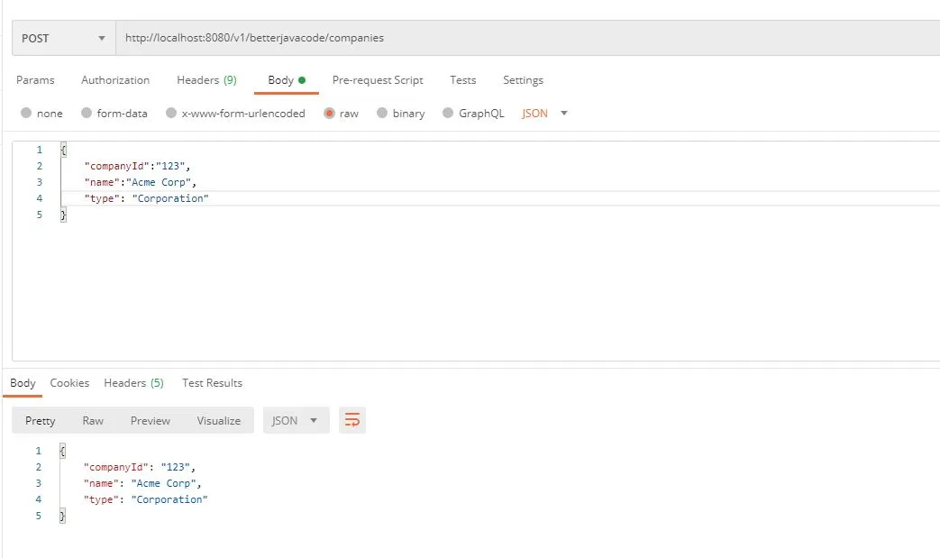 Spring Boot POST API - Dynamo DB