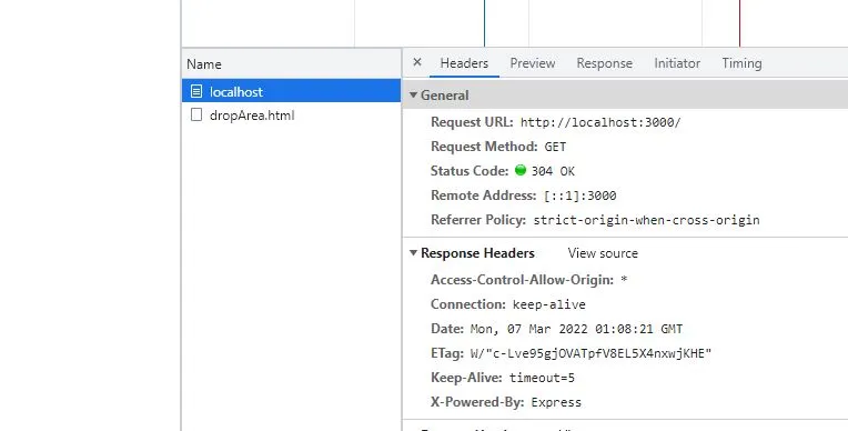NestJS Application CORS Headers