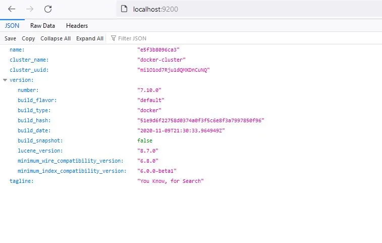 Elastic Search and Spring Data - Docker Instance
